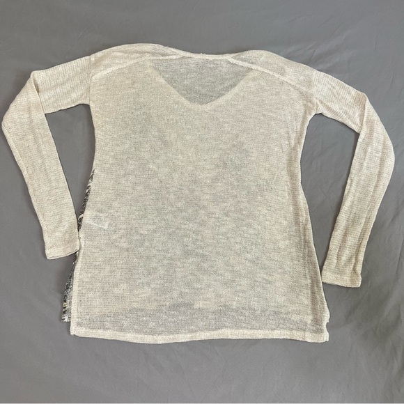 Bethany Mota Holiday Tree Knit Top Cream Long sleeves Size XS - Picture 8 of 16